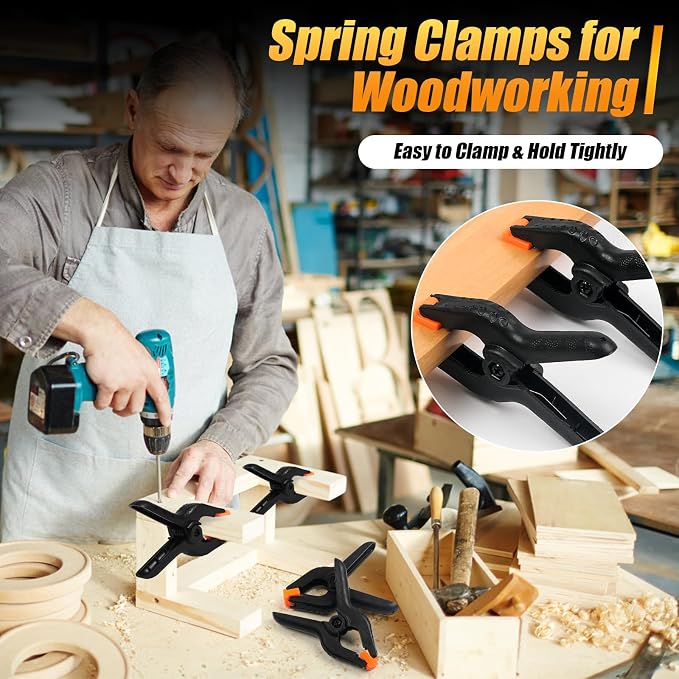 RELBRO Spring Clamps, 6 Inch Plastic Clips, Heavy Duty, Strong Grip, Daily - Image 3