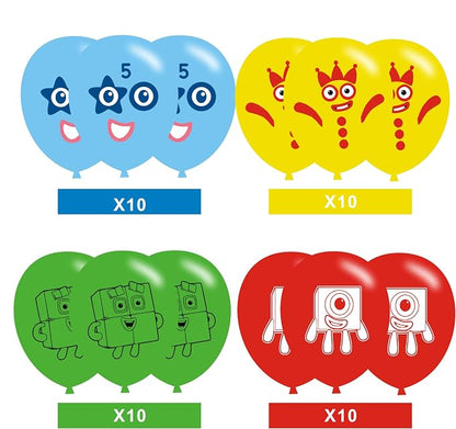 40pcs Number Birthday Party Balloons - Image 2