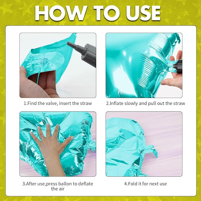 Pastel Star Balloons, 18 Inch 10 Pcs Pastel Balloon Star Shape Foil Balloons - Image 8