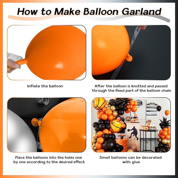 Basketball Balloon Arch Kit, Sports Balloon Kit - Image 9