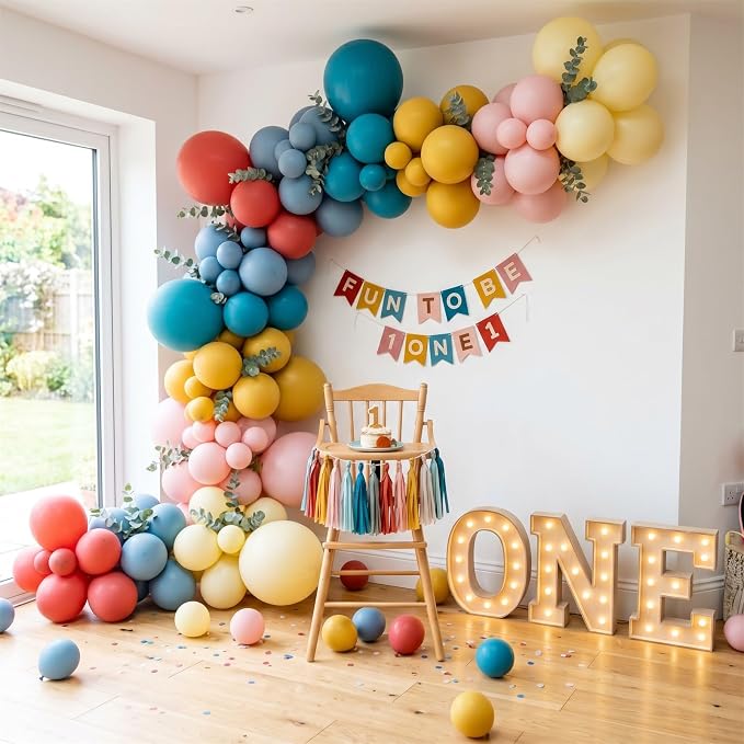 Boho Rainbow Balloon, Colorful Balloons Retro Dusty Baby Orange Blue Dark Light - Image 5