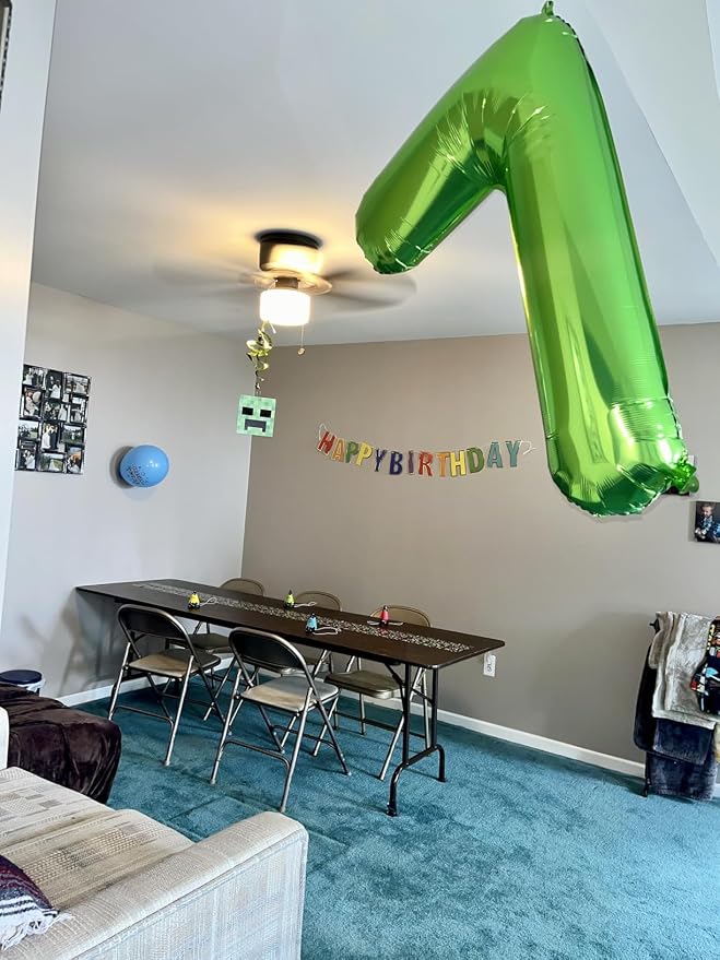 7 Balloon Number 40 Inch Light Green Balloons - Image 2