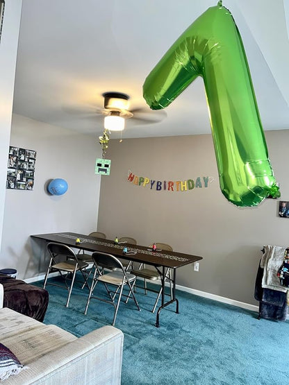 7 Balloon Number 40 Inch Light Green Balloons - Image 2