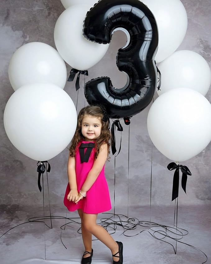Numbers 12 Balloon 40Inch Black Balloons - Image 4