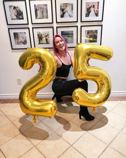 Gold Number 60 Balloon 40 Inch - Image 4
