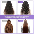 Curly Hair Brush & Curl Defining Brush – Easily Detangles Knots with Less Pulling – Styles Wet or Dry Hair, Tames Frizz for All Curl Types (Claret)