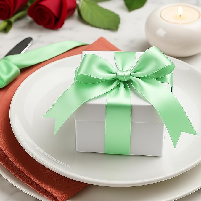 30Yards 1 1/2In Apple Green Ribbon - Image 4