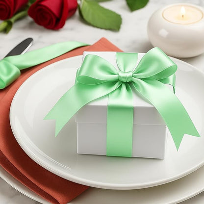30Yards 1 1/2In Apple Green Ribbon - Image 4