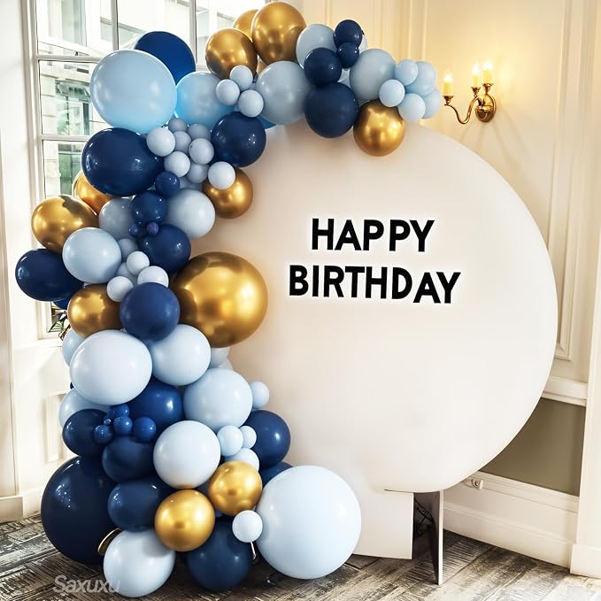 Blue And Gold Balloon Arch Kit - Image 4