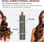 40mm/1.6" Long Barrel Attachment for Dyson Airwrap Compatible - Adjustable Bidirectional Curling, Heat-Resistant Material, Instant Use for Voluminous