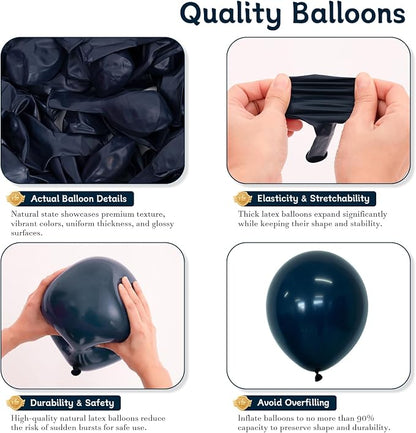 Navy Blue Balloons 125 PCS Different Sizes 18 12 10 5 Inch Dark Blue Balloon - Image 3