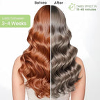 Chestnut Brown Hair Dye Shampoo 3-in-1, Instant Natural Hair Color Dye Shampoo for Women Men Maroon, Root Touch Up & 3-4 Weeks Lasting & Easy to Use & for All Hair Types, 500ml