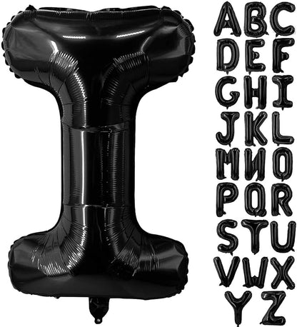 Lovoir 40 Inch Large Black Letter I Balloons Big Size Jumbo Mylar Foil Helium by Lovoir