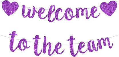 BEISHIDA Welcome to The Team Banner, NO DIY, Office Party Decorations by Beishida
