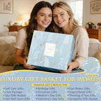 Birthday Gifts for Women Self Care Package Get Well Soon Gift Baskets, Thinking of You Sympathy Spa Gift Set w/ Crochet Flower Bouquet, Unique Christmas Gifts for Women Mom Her Best Friend Sister Wife