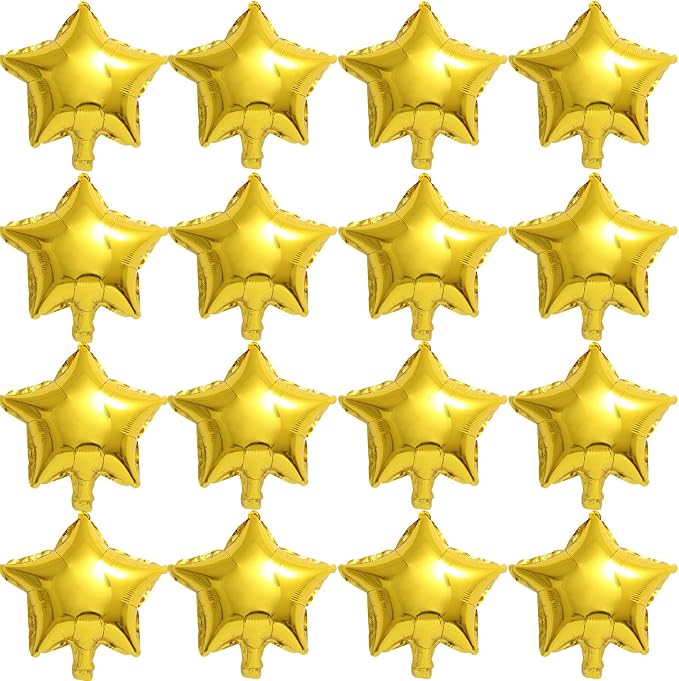 Gold Star Balloons, 50 Pieces 10" Star Balloons, PSKJATIN 50 Pieces 10" Star by PSKJATIN