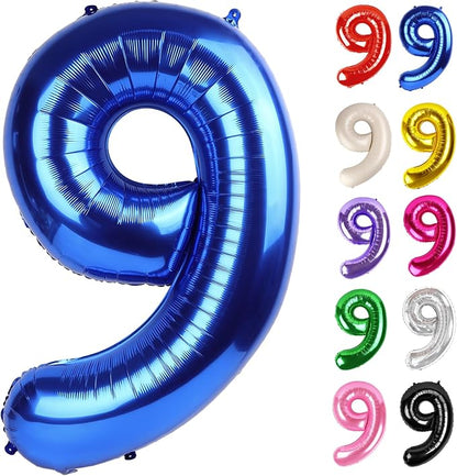 Blue Number 9 Balloon 40 Inch by IWERP