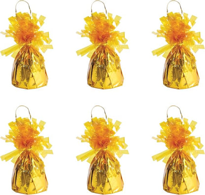 Beistle Metallic Wrapped Balloon Weight – 6 Pack, Party Decoration Accessories by Beistle