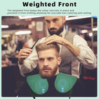 Professional Hair Cutting Cape with Geometric Grid Pattern, Longer Silicone Waterproof Cutting Mat,Neck Guide