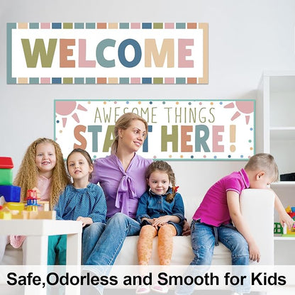 Boho Welcome Classroom Decorations Colorful Rainbow Awesome Things Start Here - Image 6
