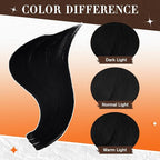 Full Shine Real Hair Clip in Extensions Human Hair 12 inch 60g 3Pcs Hair Extension Clip ins Black Remy Hair Clip ins for Women Soft Weft Ease of Use