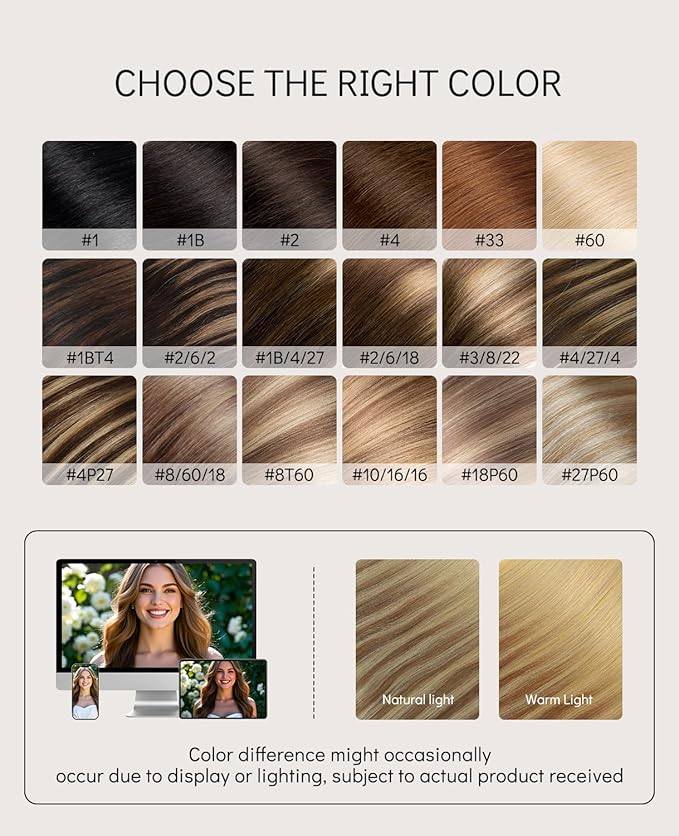 VINBAO Invisi Edge Hair Extensions Real Human Hair Tape in, Balayage Ash Brown to Caramel Blonde, 55g 20pcs Seamless Injected Tape in Human Hair Extensions 20inch #10/16/16