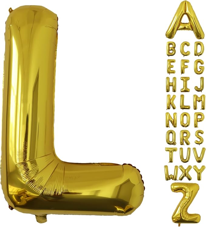 Letter Balloons Gold Party Balloon by United-UnicornsParty