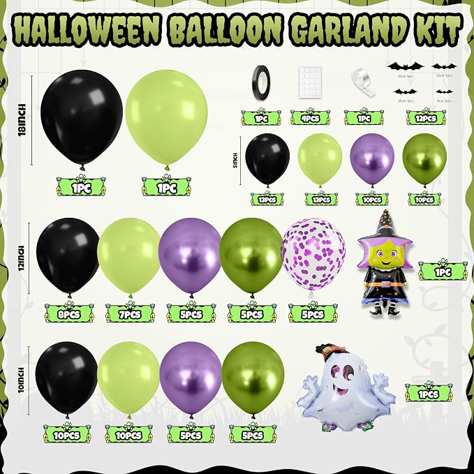 Halloween Balloon Arch Garland Kit - Image 2
