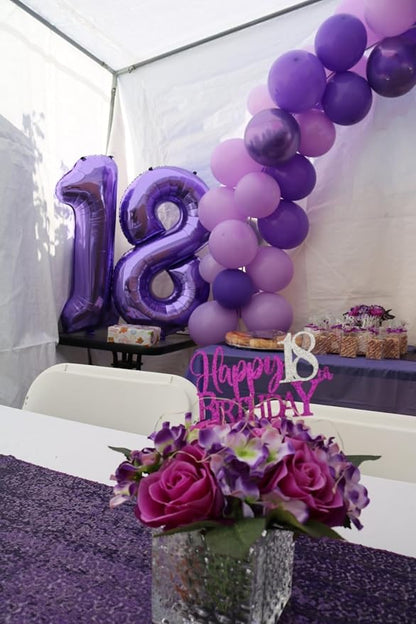 18 Balloon 40 inch Purple Number Balloons - Image 2