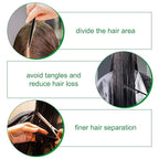 4Pcs Rat Tail Combs for Women - Anti-Static Carbon Fiber Parting & Styling Tail Combs for Braids, Updos (Black, Green)