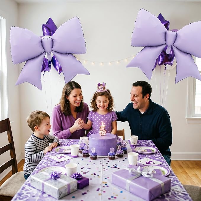 38 Inches Bow Balloon Purple - Image 6