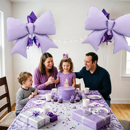 38 Inches Bow Balloon Purple - Image 6