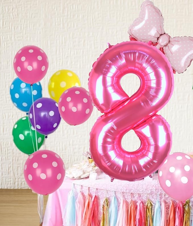 40 inch Pink Number 8 Balloon - Image 2