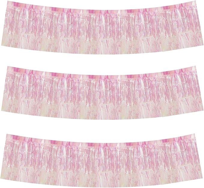 BEISHIDA Transparent Fringe Garland Banner 30ft Wall Tinsel Foil Streamers | by Beishida