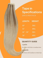 DOORES Hair Extensions Tape in Real Human Hair, Balayage Medium Copper to Sandy Blonde 20 Inch 50g 20pcs, Tape in Extensions Straight Skin Weft Natural Human Thick Ends