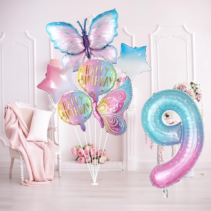 Butterfly Balloons, 9th Butterfly Birthday Decorations - Image 4