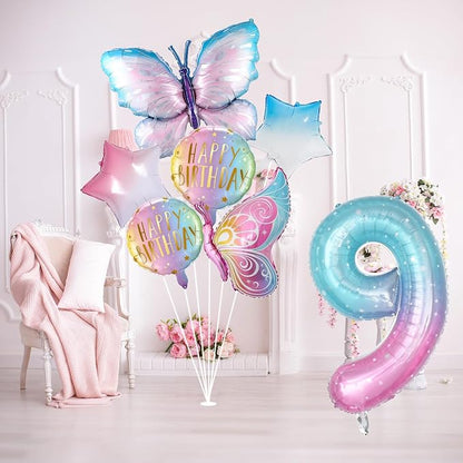 Butterfly Balloons, 9th Butterfly Birthday Decorations - Image 4