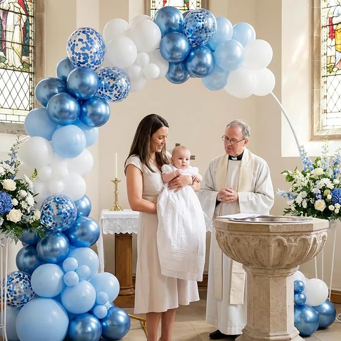 Blue Balloons Arch Kit, Baby Blue Latex Balloons - Image 2
