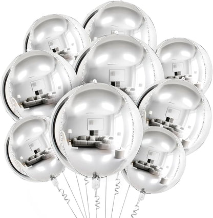 18 Pcs Foil Balloons Shiny Round Balloons Set Large Balloon Garland Arch - Image 8