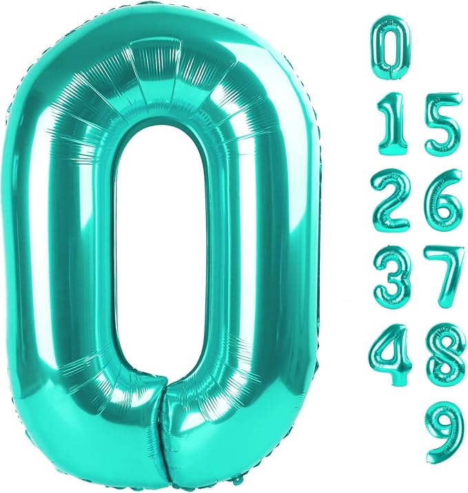 Number 0 Balloons 40 Inch for 10 100 Birthday Party Decorations, by Mluchee
