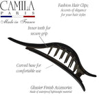 Camila Paris CP2388 French Hair Clips, Large Side Slide Hair Clips for Long Curly Wavy Hair, Strong Hold No Slip Grip, Girls Hair Claw Clips for Women, Styling Girls Hair Accessories, Made In France