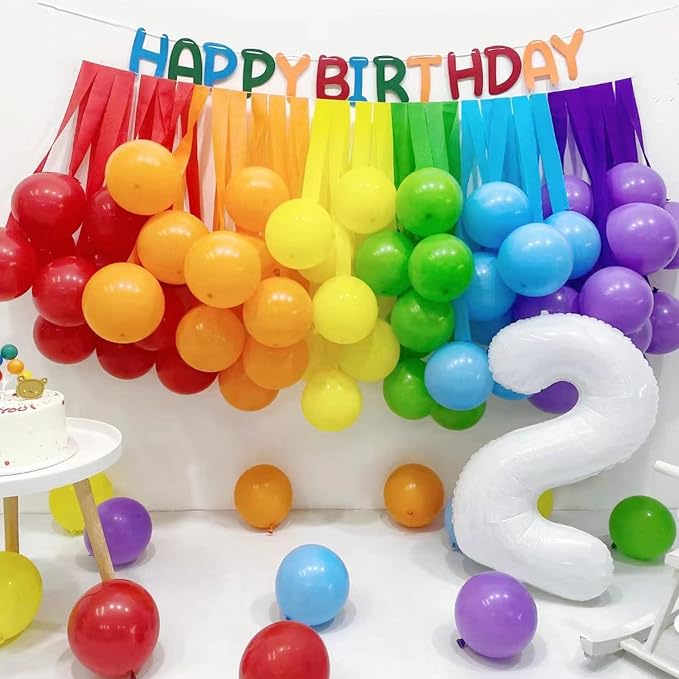 200pcs Balloons 5 Inch Assorted Colors, Small Mini Rainbow Latex Balloons - Image 7