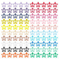 KUBOM 100 Pcs Star Hair Clips Non-slip Toddlers Colorful Cute Mixed Color Metal Hair Barrettes Hair Accessories for Women Girls