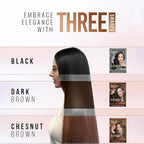 Herbishh Travel Pack Hair Dye Color Shampoo in Sachet + 1pc Argan Hair Mask Sachet (Chestnut brown, 1 sachet)