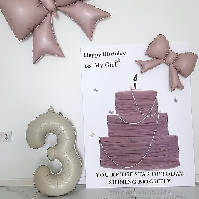 40 Inch Beige Number 6 Foil Balloon - Image 3