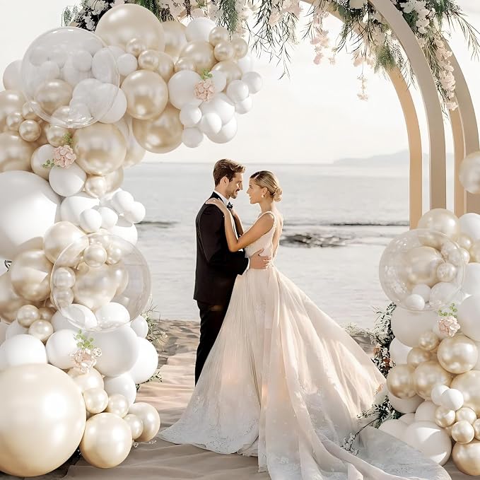 Pearl White Balloons for Wedding Bridal Shower Baby Shower Decorations | 60Pcs - Image 5