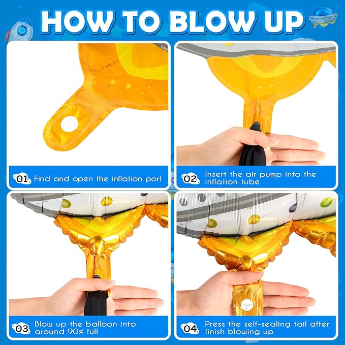 6 Pcs Alien UFO Balloons for Kids - Image 6