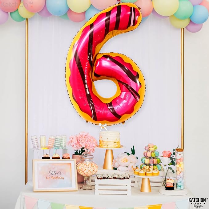 KatchOn, Giant Number 6 Donut Balloon - Image 7