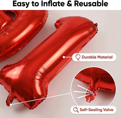 YPSelected 32 Inch Large Foil Helium Number Balloon Birthday Wedding Party 0-9 - Image 7