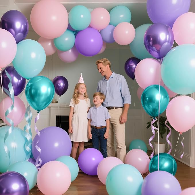 100pcs Teal Balloons 12 Inch Turquoise Aqua Blue Dark Teal Balloon | Teal Latex - Image 8